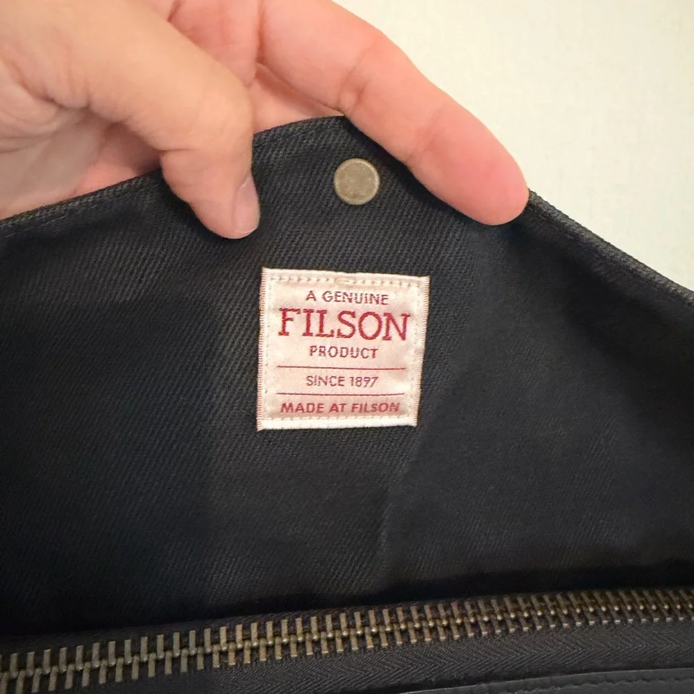 Original Filson Black Tweed Briefcase - Used